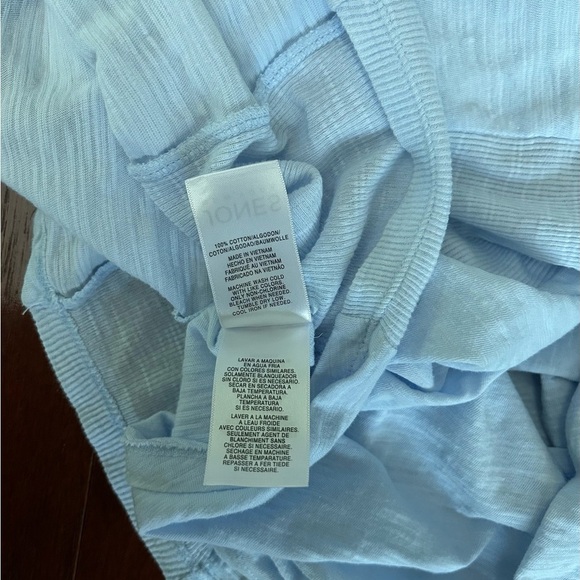 JONES NEW YORK Women's Light Blue Pull Over Top Sz M 100% Cotton Rolled
Sleeve - Picture 7 of 11